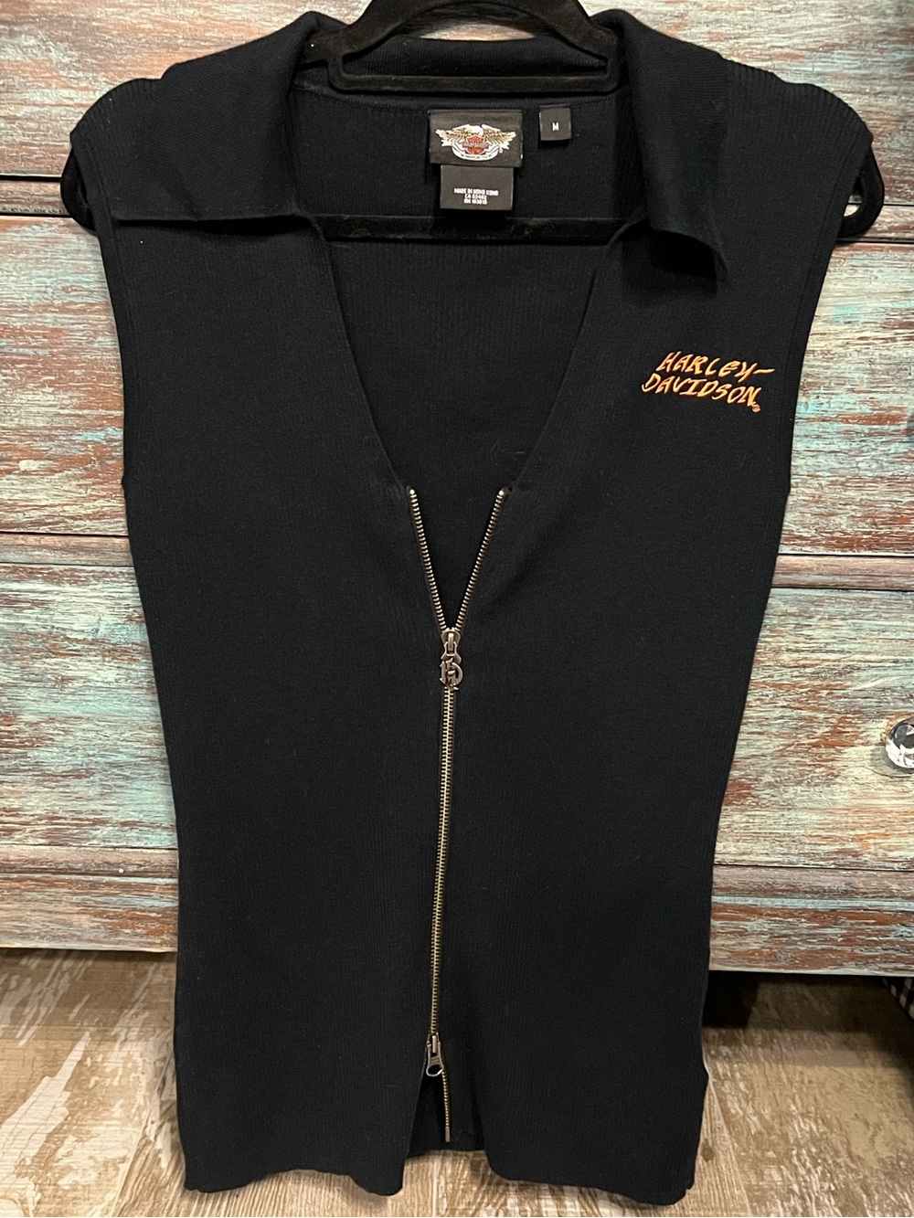 Harley-Davidson Black Top with Orange Logo
